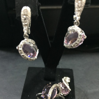 արծաթյա կանացի կոմպլեկտ հավաքածու - 10 գր - ԿՈԴ 204-144 arcatya kanaci komplekt havaqacu - 10 gr 