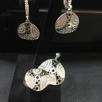 արծաթյա կանացի կոմպլեկտ հավաքածու - 10 գր - ԿՈԴ 204-025 arcatya kanaci komplekt havaqacu - 10 gr 