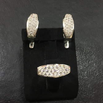 արծաթյա կանացի կոմպլեկտ հավաքածու - 10.3 գր - ԿՈԴ 203-437 arcatya kanaci komplekt havaqacu - 10.3 gr 