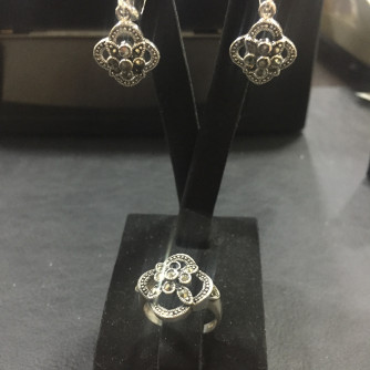 արծաթյա կանացի կոմպլեկտ հավաքածու - 10.3 գր - ԿՈԴ 204-089 arcatya kanaci komplekt havaqacu - 10.3 gr 