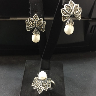 արծաթյա կանացի կոմպլեկտ հավաքածու - 10.4 գր - ԿՈԴ 204-040 arcatya kanaci komplekt havaqacu - 10.4 gr 