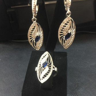 արծաթյա կանացի կոմպլեկտ հավաքածու - 10.4 գր - ԿՈԴ 204-082 arcatya kanaci komplekt havaqacu - 10.4 gr 