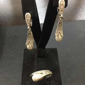 արծաթյա կանացի կոմպլեկտ հավաքածու - 10.4 գր - ԿՈԴ 204-173 arcatya kanaci komplekt havaqacu - 10.4 gr 