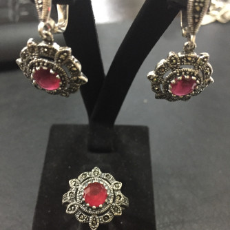 արծաթյա կանացի կոմպլեկտ հավաքածու - 10.5 գր - ԿՈԴ 204-088 arcatya kanaci komplekt havaqacu - 10.5 gr 