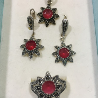 արծաթյա կանացի կոմպլեկտ հավաքածու - 10.5 գր - ԿՈԴ 204-090 arcatya kanaci komplekt havaqacu - 10.5 gr 