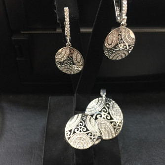 արծաթյա կանացի կոմպլեկտ հավաքածու - 10.5 գր - ԿՈԴ 204-024 arcatya kanaci komplekt havaqacu - 10.5 gr 