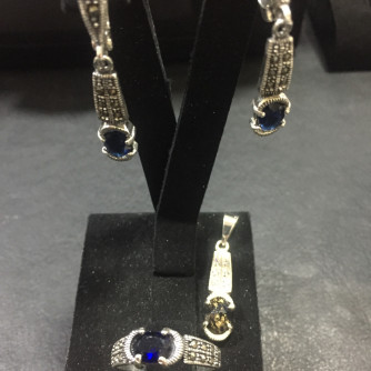 արծաթյա կանացի կոմպլեկտ հավաքածու - 10.6 գր - ԿՈԴ 204-093 arcatya kanaci komplekt havaqacu - 10.6 gr 