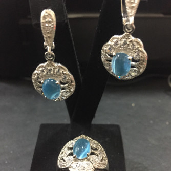 արծաթյա կանացի կոմպլեկտ հավաքածու - 10.6 գր - ԿՈԴ 204-116 arcatya kanaci komplekt havaqacu - 10.6 gr 