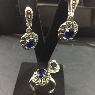 արծաթյա կանացի կոմպլեկտ հավաքածու - 10.7 գր - ԿՈԴ 204-022 arcatya kanaci komplekt havaqacu - 10.7 gr 