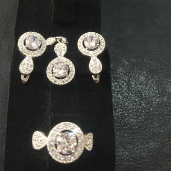 արծաթյա կանացի կոմպլեկտ հավաքածու - 10.7 գր - ԿՈԴ 204-191 arcatya kanaci komplekt havaqacu - 10.7 gr 