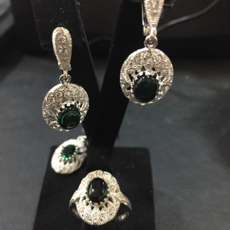 արծաթյա կանացի կոմպլեկտ հավաքածու - 11 գր - ԿՈԴ 204-124 arcatya kanaci komplekt havaqacu - 11 gr 