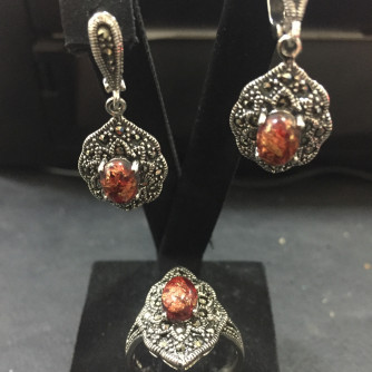 արծաթյա կանացի կոմպլեկտ հավաքածու - 11 գր - ԿՈԴ 204-164 arcatya kanaci komplekt havaqacu - 11 gr 