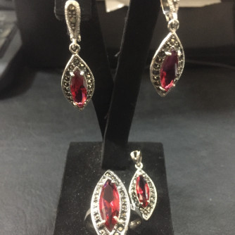 արծաթյա կանացի կոմպլեկտ հավաքածու - 11.1 գր - ԿՈԴ 204-021 arcatya kanaci komplekt havaqacu - 11.1 gr 