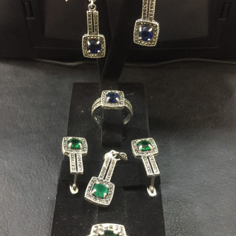 արծաթյա կանացի կոմպլեկտ հավաքածու - 11.1 գր - ԿՈԴ 204-149 arcatya kanaci komplekt havaqacu - 11.1 gr 