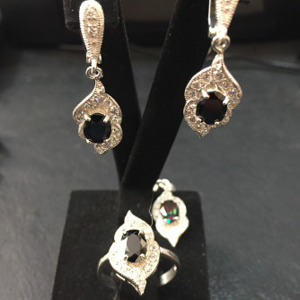 արծաթյա կանացի կոմպլեկտ հավաքածու - 11.4 գր - ԿՈԴ 204-143 arcatya kanaci komplekt havaqacu - 11.4 gr 