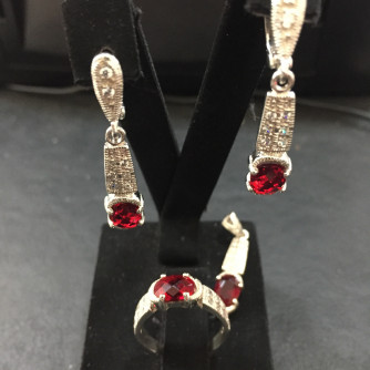 արծաթյա կանացի կոմպլեկտ հավաքածու - 11.5 գր - ԿՈԴ 204-125 arcatya kanaci komplekt havaqacu - 11.5 gr 