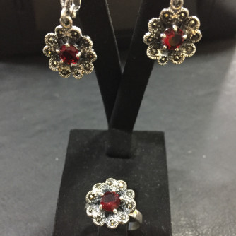 արծաթյա կանացի կոմպլեկտ հավաքածու - 11.5 գր - ԿՈԴ 204-155 arcatya kanaci komplekt havaqacu - 11.5 gr 