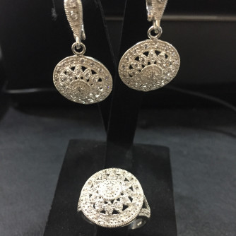 արծաթյա կանացի կոմպլեկտ հավաքածու - 11.9 գր - ԿՈԴ 204-207 arcatya kanaci komplekt havaqacu - 11.9 gr 