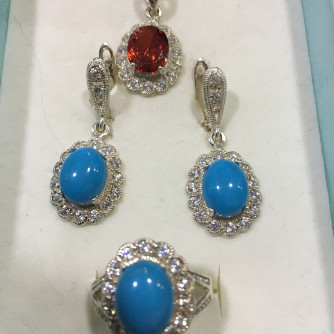 արծաթյա կանացի կոմպլեկտ հավաքածու - 12 գր - ԿՈԴ 204-121 arcatya kanaci komplekt havaqacu - 12 gr 