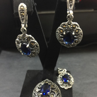 արծաթյա կանացի կոմպլեկտ հավաքածու - 12.4 գր - ԿՈԴ 204-086 arcatya kanaci komplekt havaqacu - 12.4 gr 