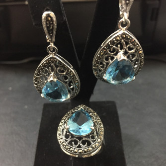 արծաթյա կանացի կոմպլեկտ հավաքածու - 12.6 գր - ԿՈԴ 204-020 arcatya kanaci komplekt havaqacu - 12.6 gr 