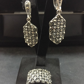 արծաթյա կանացի կոմպլեկտ հավաքածու - 12.6 գր - ԿՈԴ 204-084 arcatya kanaci komplekt havaqacu - 12.6 gr 