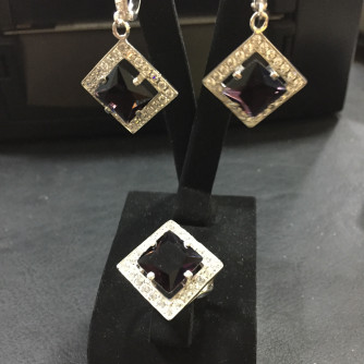 արծաթյա կանացի կոմպլեկտ հավաքածու - 13.1 գր - ԿՈԴ 204-110 arcatya kanaci komplekt havaqacu - 13.1 gr 