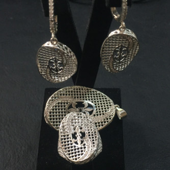 արծաթյա կանացի կոմպլեկտ հավաքածու - 13.2 գր - ԿՈԴ 204-045 arcatya kanaci komplekt havaqacu - 13.2 gr 