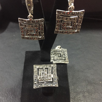 արծաթյա կանացի կոմպլեկտ հավաքածու - 13.2 գր - ԿՈԴ 204-170 arcatya kanaci komplekt havaqacu - 13.2 gr 