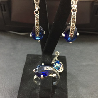 արծաթյա կանացի կոմպլեկտ հավաքածու - 13.5 գր - ԿՈԴ 204-158 arcatya kanaci komplekt havaqacu - 13.5 gr 