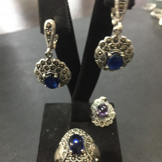 արծաթյա կանացի կոմպլեկտ հավաքածու - 13.7 գր - ԿՈԴ 204-182 arcatya kanaci komplekt havaqacu - 13.7 gr 