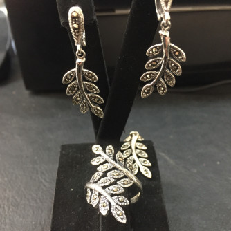 արծաթյա կանացի կոմպլեկտ հավաքածու - 13.7 գր - ԿՈԴ 204-172 arcatya kanaci komplekt havaqacu - 13.7 gr 