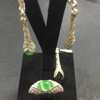 արծաթյա կանացի կոմպլեկտ հավաքածու - 13.8 գր - ԿՈԴ 204-176 arcatya kanaci komplekt havaqacu - 13.8 gr 