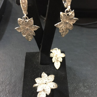 արծաթյա կանացի կոմպլեկտ հավաքածու - 14.8 գր - ԿՈԴ 204-212 arcatya kanaci komplekt havaqacu - 14.8 gr 