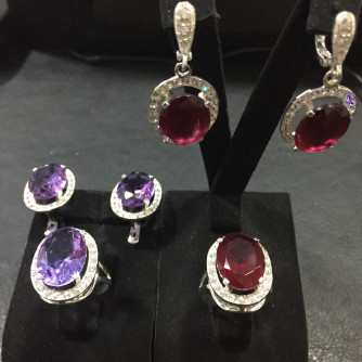 արծաթյա կանացի կոմպլեկտ հավաքածու - 11.9 գր - ԿՈԴ 204-104 arcatya kanaci komplekt havaqacu - 11.9 gr 