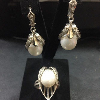 արծաթյա կանացի կոմպլեկտ հավաքածու - 16 գր - ԿՈԴ 204-190 arcatya kanaci komplekt havaqacu - 16 gr 