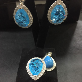 արծաթյա կանացի կոմպլեկտ հավաքածու - 16.1 գր - ԿՈԴ 204-078 arcatya kanaci komplekt havaqacu - 16.1 gr 