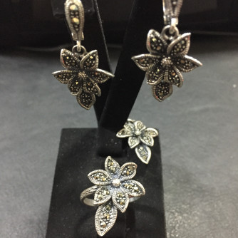 արծաթյա կանացի կոմպլեկտ հավաքածու - 16.2 գր - ԿՈԴ 204-163 arcatya kanaci komplekt havaqacu - 16.2 gr 