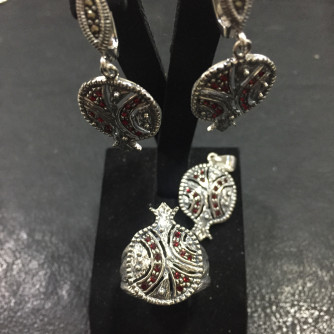 արծաթյա կանացի կոմպլեկտ հավաքածու - 16.7 գր - ԿՈԴ 204-054 arcatya kanaci komplekt havaqacu - 16.7 gr 