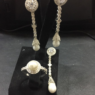 արծաթյա կանացի կոմպլեկտ հավաքածու - 16.9 գր - ԿՈԴ 204-068 arcatya kanaci komplekt havaqacu - 16.9 gr 