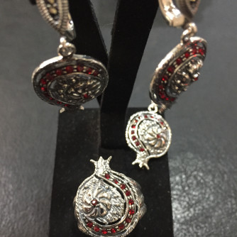 արծաթյա կանացի կոմպլեկտ հավաքածու - 17.3 գր - ԿՈԴ 204-057 arcatya kanaci komplekt havaqacu - 17.3 gr 