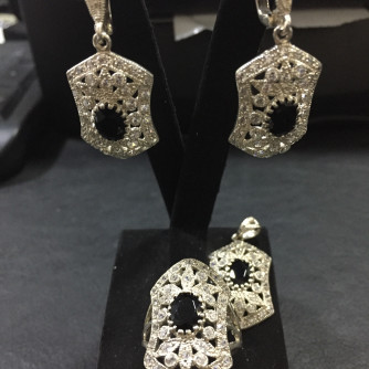 արծաթյա կանացի կոմպլեկտ հավաքածու - 17.8 գր - ԿՈԴ 204-126 arcatya kanaci komplekt havaqacu - 17.8 gr 