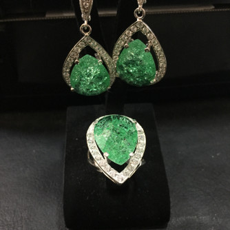 արծաթյա կանացի կոմպլեկտ հավաքածու - 18.1 գր - ԿՈԴ 204-066 arcatya kanaci komplekt havaqacu - 18.1 gr 