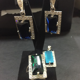 արծաթյա կանացի կոմպլեկտ հավաքածու - 20.4 գր - ԿՈԴ 204-063 arcatya kanaci komplekt havaqacu - 20.4 gr 