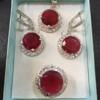 արծաթյա կանացի կոմպլեկտ հավաքածու - 22.9 գր - ԿՈԴ 203-595 arcatya kanaci komplekt havaqacu - 22.9 gr 