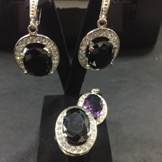 արծաթյա կանացի կոմպլեկտ հավաքածու - 25.3 գր - ԿՈԴ 204-062 arcatya kanaci komplekt havaqacu - 25.3 gr 