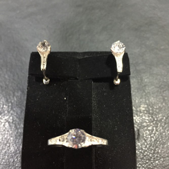 արծաթյա կանացի կոմպլեկտ հավաքածու - 3.7 գր - ԿՈԴ 203-429 arcatya kanaci komplekt havaqacu - 3.7 gr 