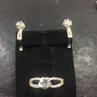 արծաթյա կանացի կոմպլեկտ հավաքածու - 4.6 գր - ԿՈԴ 203-842 arcatya kanaci komplekt havaqacu - 4.6 gr 