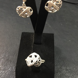 արծաթյա կանացի կոմպլեկտ հավաքածու - 5.2 գր - ԿՈԴ 204-142 arcatya kanaci komplekt havaqacu - 5.2 gr 