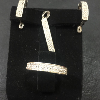 արծաթյա կանացի կոմպլեկտ հավաքածու - 5.5 գր - ԿՈԴ 203-598 arcatya kanaci komplekt havaqacu - 5.5 gr 